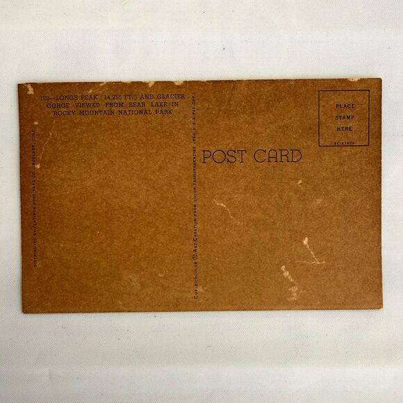 Vtg Wood Mini Magazine Rack Desktop Letter Holder Postcard Rocky Mountain Scene - Picture 8 of 10